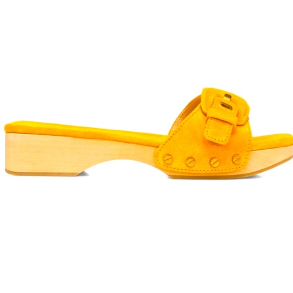 Veronica Beard Shoes - Veronica Beard Clog Sandals in Saffron Suede